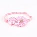 Qandsweet Baby Headbands with Zircon Crystal Flower Girl Hairband and Rose Buds Bow for Baby Shower