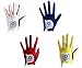 Golf Gloves Junior Kids Youth Toddler Boys Girls Left Hand Right Hand Dura Feel White Blue Red Yellow Golf Glove Extra Value 2 Pack Age 4-11 Years Old (Medium(Age 5-6) White, Worn on Left Hand)