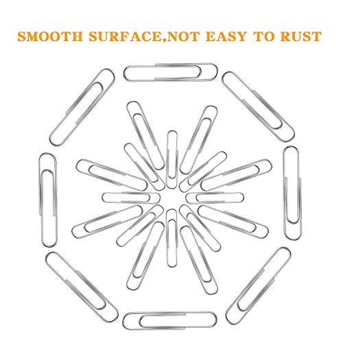 Paper Clips,700 Pcs PaperClips,Small,Medium and Jumbo,Assorted Size Metal Paper Clamps for School Office Clips and Personal Document Organization(28mm,33mm,50mm)(Sliver)