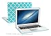 TOP CASE Quatrefoil/Moroccan Trellis Hot Blue/Turquoise Rubberized Hard Case Compatible Older Generation MacBook Air 13