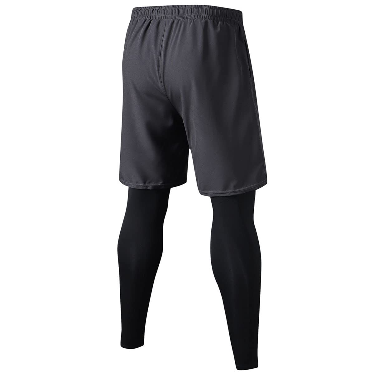 TopTie Men's 2 in 1 Running Pants, Basketball
