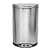 simplehuman Semi-Round Step Trash Can, Stainless Steel, 30 L / 7.9 Gal