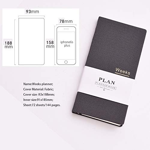Fromthenon Notebook and Journal Undated Weekly Monthly Planner Organizer Agenda for Full Year Daily Schedule Notepad Stationery (Grey)