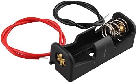 HALJIA 5Pcs 12V A23L 23A Plastic Spring Clip Battery Holder Case Storage Box with Wire Leads Black - Image 3