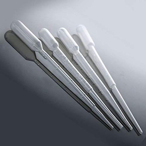 3ML Plastic Transfer Pipettes Disposable Calibrated Dropper Suitable for Essential Oils & Science Laboratory Makeup Tool Pasteurization Individual Packed Graduated Pipette Extra-Long