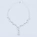 Belle House Sliver Necklace Earrings Flower Jewelry Sets for Wedding Bridal Party BH15049,Silver