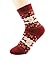 Zando Womens Super Thick Merino Ragg Wool Crew Winter Socks 5-Pack Christmas Deer Multi-colored Size 6-11