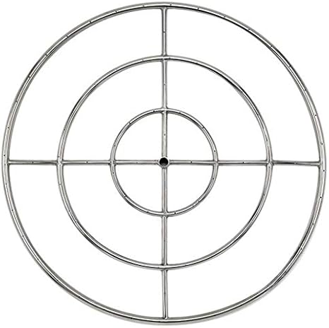 Amazon Com Golden Flame 42 Round Fire Pit Burner Ring 304 Series Ss Garden Outdoor