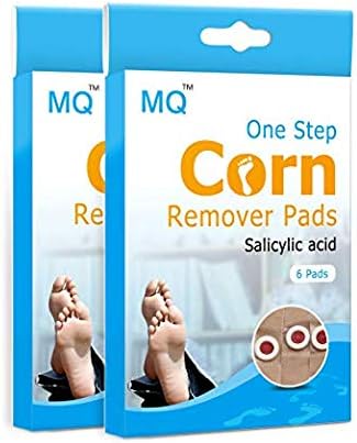UniMQ One Step Corn Remover Foot Corn Remover Pads Corn & Callus Remover Cushions Corn Plaster with Hole Health Care Pain Relief Herbal Patch Remedy 6/12 Patch (2box)