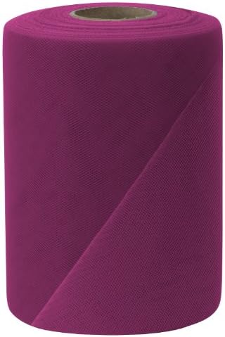 Falk Fabrics Tulle Spool, 6-Inch by 100-Yard, Fuschia