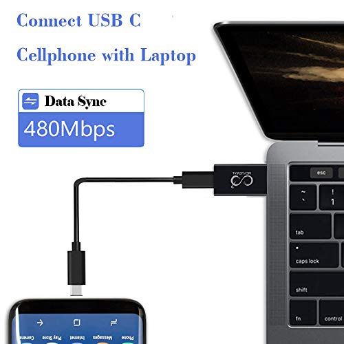 MEYUEWAL USB C to USB Adapters, Converts Type C Female to Micro USB Male Data Converter for Android Samsung Galaxy S7 S6 Edge Note 5 LG G4 Nexus 5/6 More (6Pack) (Black)