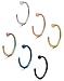 ORAZIO 6PCS 18G 316L Stainless Steel Nose Piercing Nose Rings Studs Septum Body Jewelry Piercing 6 Mixed Colors