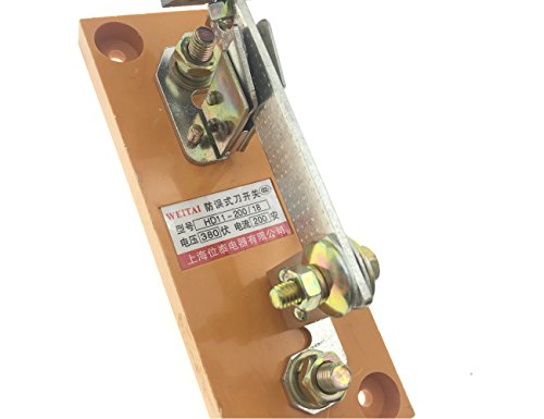 AC 400V 200A Single Throw Electric Brake Open Type Safety Knife Switch SPST - Thumbnail 3