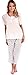 Pink Lady Women's Short Sleeve Top and Floral Print Capri Pant Pajama Set
