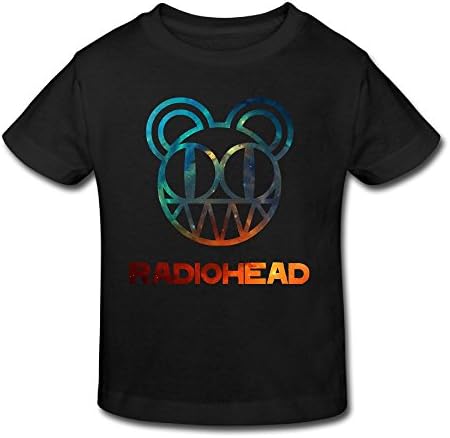 Diane L Radiohead Kids CuteT Shirts for Girls &amp; Boys Tees Black 4 Toddler