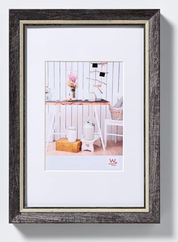 walther design Picture Frame Black 50 x 70 cm with PassepArtout, Chalet Design Frame EL070B