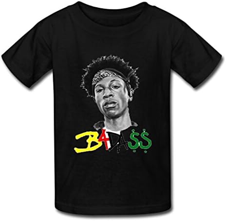 Printed Men's Joey Badass Portrait Tee Shirt Custom Crew Neck T-Shirt US L Black
