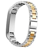 Pumsun Watch Band Wrist strap For Fitbit Alta Smart Watch, Stainless Steel (Gold 1)