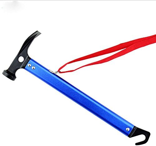 Top QE Camping Outdoor Hammer Aluminum Multi-function Hammer Tent Hammer (Blue)