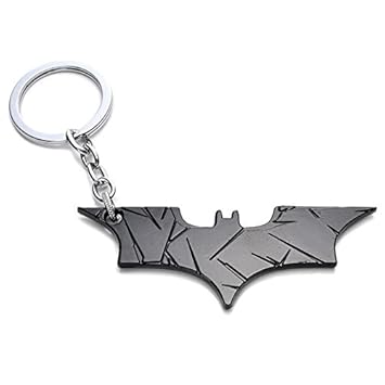 RainSound Batman Superhero Wing Metal Keychain, Black