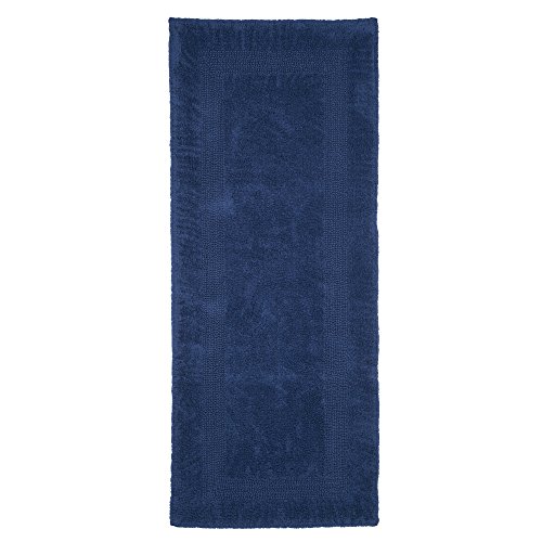 Lavish Home 100 Cotton Plush Bathroom Reversible Long Bath Mat 24 X 60 In