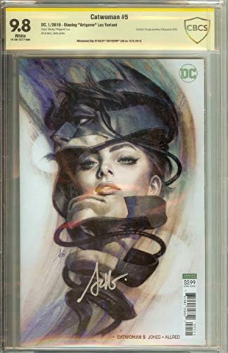 *SIGNED* Catwoman #5 Stanley Artgerm Lau CBCS (not CGC) 9.8 + BONUS FREE UNGRADED COMICBOOK