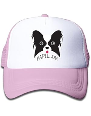 Cute Papillon Dog Cartoon Baby Boys Baseball Cap Infant Trucker Hat
