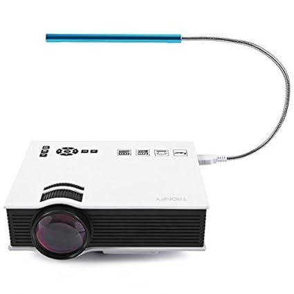 Tronfy Mini móvil Pico Portable Home cine videojuegos proyector ...