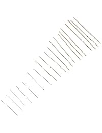 Kaufhof 06 00090 20 Piece Brocas de Tiny Pequeño # 61 80 numeradas tamaños de acero de alta velocidad (HSS) de alambre calibre