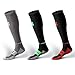 MudGear Compression Socks for Trail Running, Recovery, Travel, and Outdoor Adventures – Graduated, Durable, Sweat-Resistant, Boot Height, Large, Gray/Black