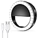 Meifigno Selfie Ring Light, [Rechargeable] with 36 LED Lights, 3-Level Adjustable Brightness Clips On Phone Ring Light Compatible with iPhone X Xr Xs 7 8 Plus 11 12 Pro Max iPad Laptop Samsung, Black