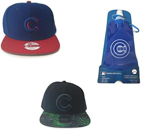 Chicago Cubs 3 Piece Snapback Hats With Cubs Water Bottle Great For Fathers Day Gift Wedding Than You