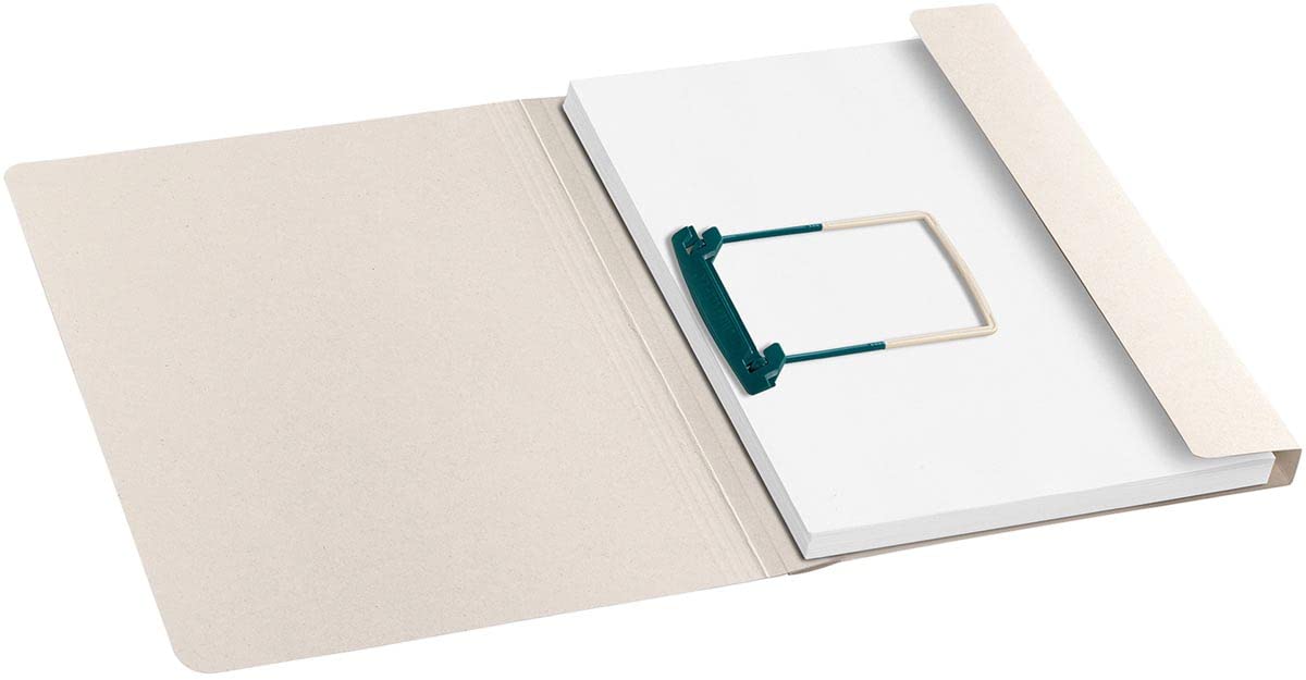 Djois Made by Jalema 3804511- Pack of 10 Ecological Folders for Binding with Clipex Fastener Clip|File Folio Large Capacity, 226 g/m²| Tree-Free Secolor|Natural Beige