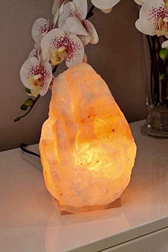 New Design 3-5KG Natural with Acrylic Base Natural Himalayan Pink Salt LAMP 100% Pure & Natural Pink Rock Hand Crafted from Our Mine in The Himalayas - Dimmer Switch & Long Lasting Bulb inc