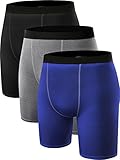 Neleus Men's 3 Pack Compression Athletic Sport Shorts