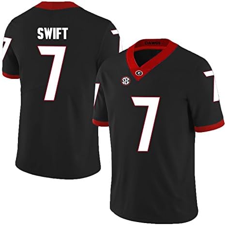 2017 D'Andre Swift #7 College Football Game Jersey (Black, L)