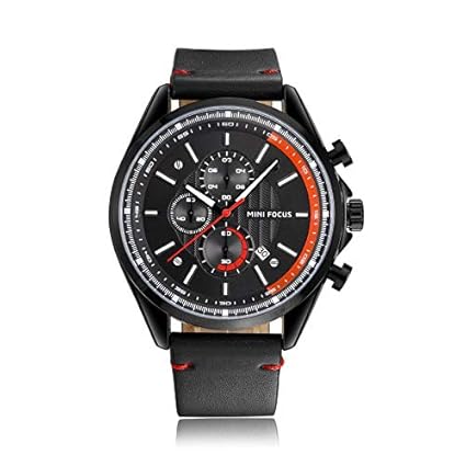 Mini Focus Luxury Mens Watch,Top Brand Dual Quartz Watch,Chronograph Casual Fashion Waterproof Stainless Steel Back Male Wristwatch MF0080G.03