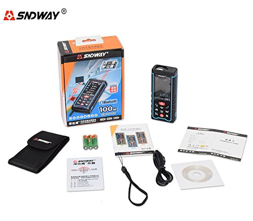 SNDWAY SW-S100 100M 328FT Digital Diastimeter Laser Distance Meter Laser Rangefinder Meter Area Volume Measure Tool
