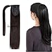 14 Inches Ponytail Hair Extensions Human Hair Piece for Women 1 Piece Hairpiece 60 Grams Wrap Around Ponytail Extensions Natural Black Color
