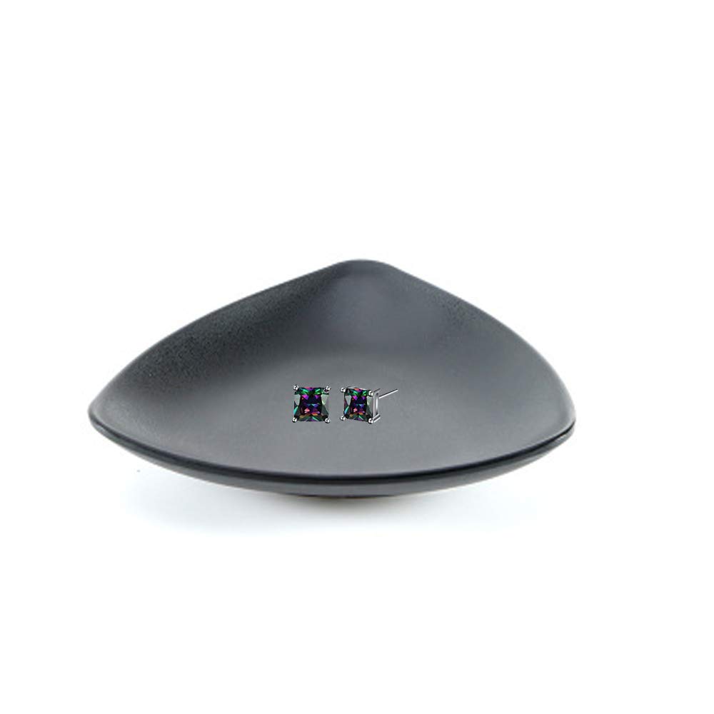 Binoster Black Vanity Tray Trinket Tray Key TrayJewelry Trays Bathroom Room Hallway Decorative Accessories Key Dish Jewelry Bowl Nightstand Ring Dish Christmas Birthday Wedding Gifts for Women