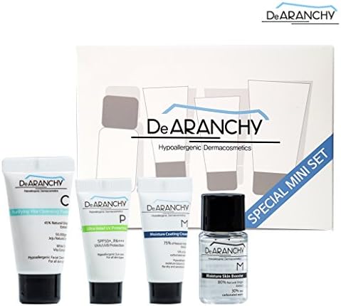 [DeARANCHY] Hypoallergenic Dermacosmetics Jeju Carbonated Water Skin Care Trial Travel Kit (Cleansing Foam, UV Protector, Coating Cream, Skin Booster)