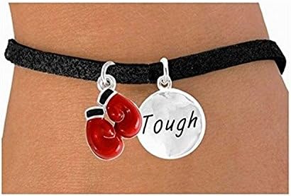 Boxing Gloves &amp; Tough Disc Suede Bracelet