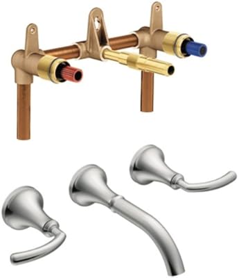 Moen Ts6530 9700 Icon Two Handle Low Arc Wall Mount Bathroom