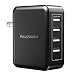 RAVPower USB Wall Charger 40W 8A 4-Port Multi-Port Travel Charger Charging Station, Compatible iPhone 11 Pro XS Max XR X, Ipad Pro Air Mini, Galaxy S9 S8 Note 8 Edge, Smartphone, Tablet and More primary