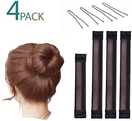 4 Pack Women S Magic Bun Maker Brown Hair Bun Makers Bun Shaper