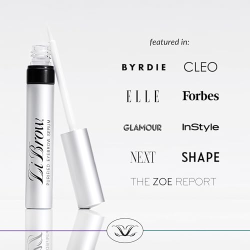 Suero para cejas LiBrow, para cejas más oscuras, pobladas y densas - apto para pieles sensibles y cejas finas y demasiado depiladas, vegano y libre de crueldad animal (3 ml, suministro para 90 días)