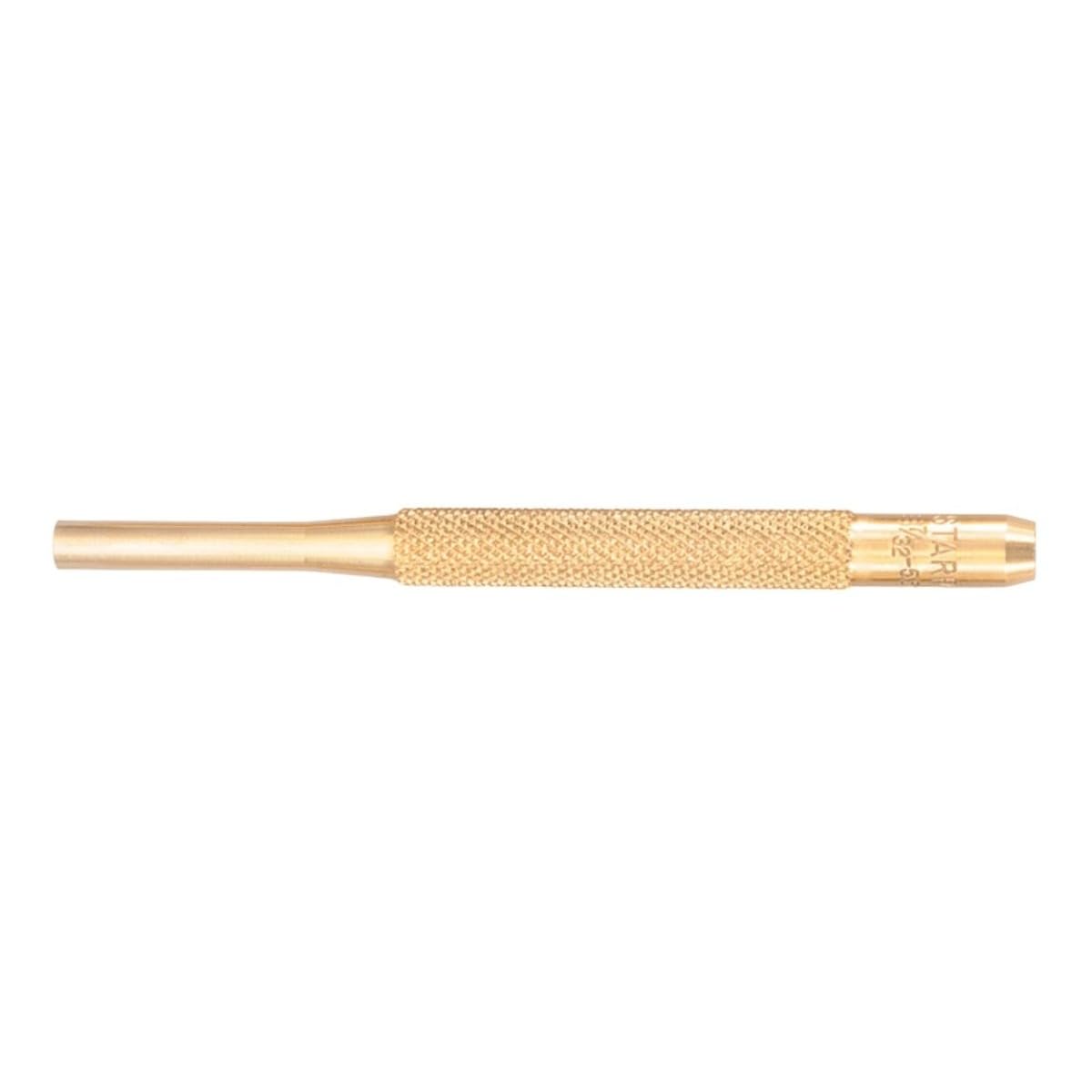 Starrett B565F Brass Drive Pin Punch, 4" Overall Length, 1-3/64" Pin Length, 7/32" Pin Diameter