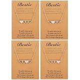 5 Collane Dell'Amicizia Jovivi A Forma Di Puzzle Cuore – Regalo Per Migliori Amiche, Ragazze E Donne, In Lega Ecologica, Con Sacchetto Di Velluto