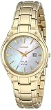 Seiko Women's SUT130 Solar-Power Gold-Tone Bracelet Watch