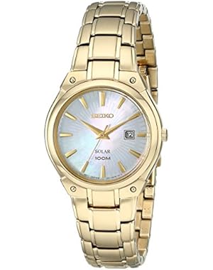 Seiko Women's SUT130 Solar-Power Gold-Tone Bracelet Watch